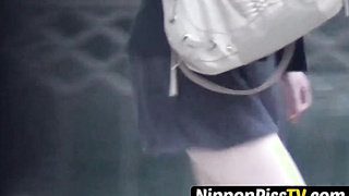 NipponPissTV.com - Japanese amateur babe pissing like a naughty lady she is in public