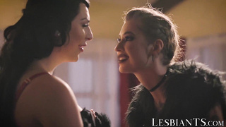 Inked lesbian Kleio Valentein hammered by TS Chanel Santini