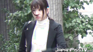 Asian babes with hot hairy pussies close up alley peeing