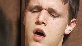 Pierced twink Aiden Riley Scott sprays huge load after sex