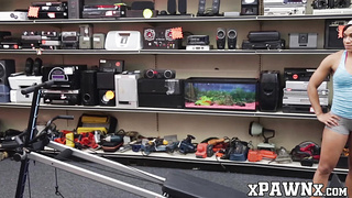 Ebony babe [censored] pawnshop fucking after POV deepthroat