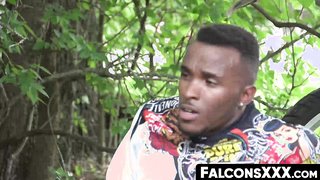 FalconsXXX.com - Interracial outdoor raw anal fucking with muscular, handsome homosexuals