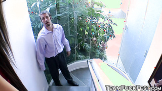 Three pornstars are on a hunt for some hard stranger cock