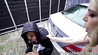 Ebony stepson plows his cute BBW mother Joslyn Jane