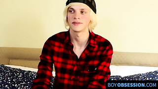 BoyObsession.com - Kayden's blond twink adventure in a solo jerk off show