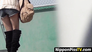 NipponPissTV.com - Japanese babes filmed peeing all around town in public
