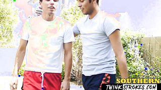 TwinkStrokes.com - Inked cutie gets his cheeks spread and his tight asshole eaten