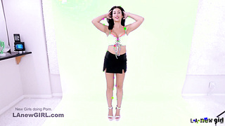 Hot Brunette with Big Tits Tempts Agent