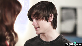 Redhead mature stepmom seducing stepson