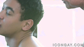 Super cute Latin gay Mateo Fernandez rimmed and ass fucked