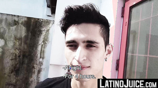 I painted my luscious gooey cum on twink punk Sonnys horny mouth