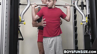 BoysFunSize.com - Dallas Steele helps Marcus Rivers work out with his thick cock
