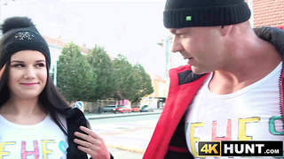 Cuckold hates seeing his pretty girl Little Eliss getting intensely drilled by another guy