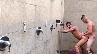 Sexy inked hunk Mitch Cox fucks Johnny rapids tight hole