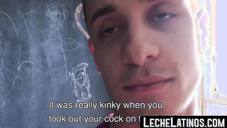 LecheLatinos.com - Cute young Latino barebacked and facialized by a huge cock in a wild romp