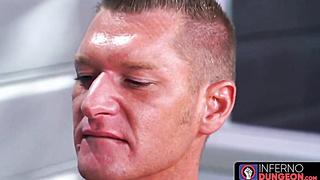 InfernoDungeon.com - Bareback fisting with gloves and mutual jerk-off for horny bears