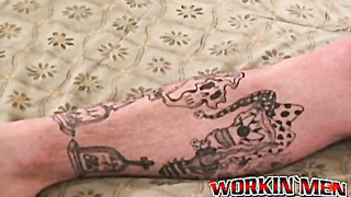 Horny amateur jerks off his big throbbing cock in hot solo