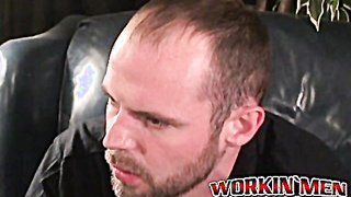 Horny amateur jerks off his big throbbing cock in hot solo