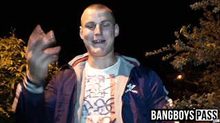 Handsome jock outdoor bareback fucked and doused in jizz