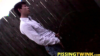 Hot group of twinks splashing their piss out of their dicks