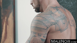 MaleNoir.com - Huge cocked black top penetrates muscular white bottom deep and raw with BBC