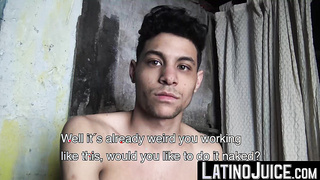 Cute boy Danny strips his clothes to gobble my friends throbbing cock until cumshot