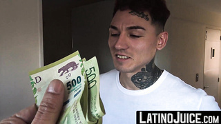 Nasty dudes Axel and Rodrigo strip their clothes to fuck each other for cash