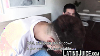 Nasty dudes Axel and Rodrigo strip their clothes to fuck each other for cash