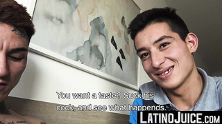 Nasty dudes Axel and Rodrigo strip their clothes to fuck each other for cash