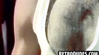 RetroDudes.com - Lean mustached Anthony Lee takes a hard oral and anal hammering