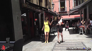 In sheer dress walked in public