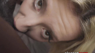 Euro blonde babe ass fucked in POV by bbc monster