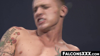 FalconsXXX.com - Two gays in a wild, bareback fucking session with intense anal action
