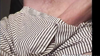 Thin and hairy dude masturbates in a cool homemade video