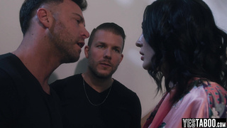 Busty MILF fucks husband and best friend