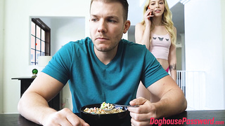 My wet mouth sucked Codey Steeles big dick after I caught him jerking by himself