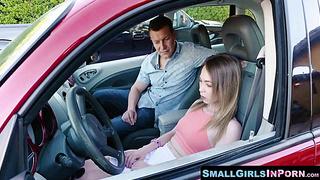 SmallGirlsInPorn.com - Horny Cleo Vixen double teamed by two fat cocks