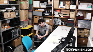 BoyPunish.com - Thieving twink's raw, intense facial cumshot after a disciplinary bareback fuck