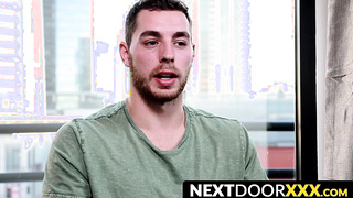 NextDoorXXX.com - Inked handsome Carter Woods masturbates in an intimate interview