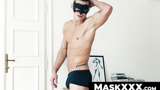 MaskXXX.com - Muscular jock's inked body show and solo jerk off