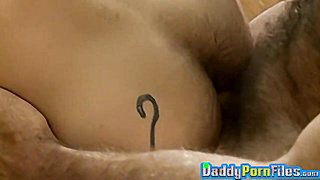 Mature daddy with big cock plows younger man before cumming