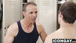 Daddy Rodney gives Kory a hardcore lesson in the locker room