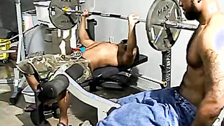 Working out in the gym between Rudy and Trigger ends up with a wild anal on the bench