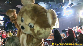 Voyeur babes watch their friends suck cocks at CFNM party