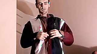 JoeSchmoeXXX.com - Horny stud Billy masturbates his hard prick in a bedroom