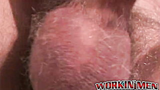 Stunning mature hunk masturbates his big rock hard cock