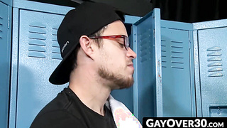 GayOver30.com - Sexy locker room raw fuck with muscular jocks, Jason Barr and Jace Chambers