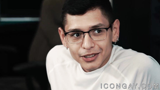 Young Latino twink rides a huge mature gay and moans