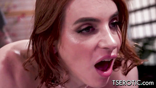 TS Girl Janie Blade Gets Assfucked During A Massage