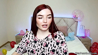 Redhead amateur babe shows tattoos